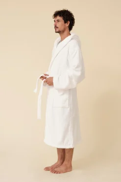 Albornoz rizo algodón capucha unisex