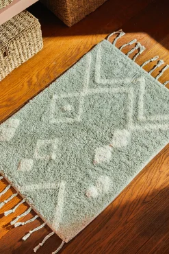 Alfombra de baño en tufting turquesa Fauve