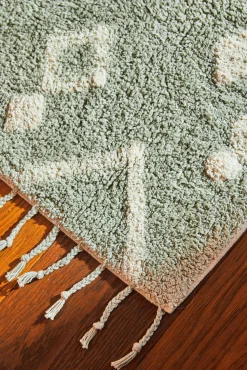 Alfombra de baño en tufting turquesa Fauve