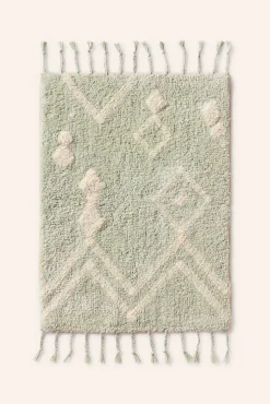 Alfombra de baño en tufting turquesa Fauve