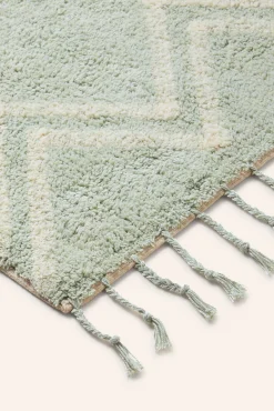 Alfombra de baño en tufting turquesa Fauve