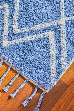 Alfombra de baño en tufting azul Fauve
