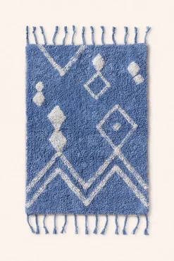 Alfombra de baño en tufting azul Fauve