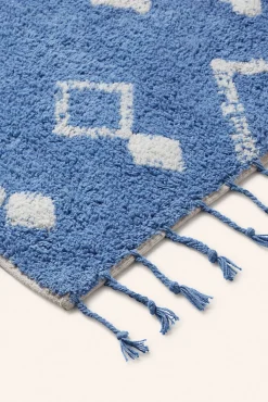 Alfombra de baño en tufting azul Fauve