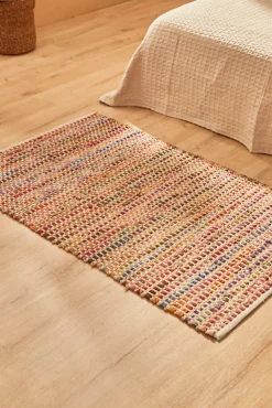 Alfombra de yute y tela multicolor Cando