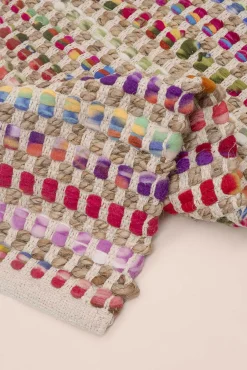 Alfombra de yute y tela multicolor Cando