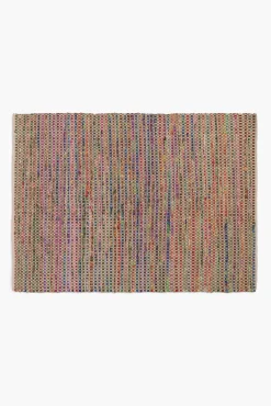 Alfombra de yute y tela multicolor Cando