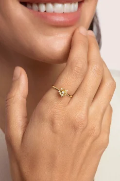 Anillo Gardenia Baño Oro