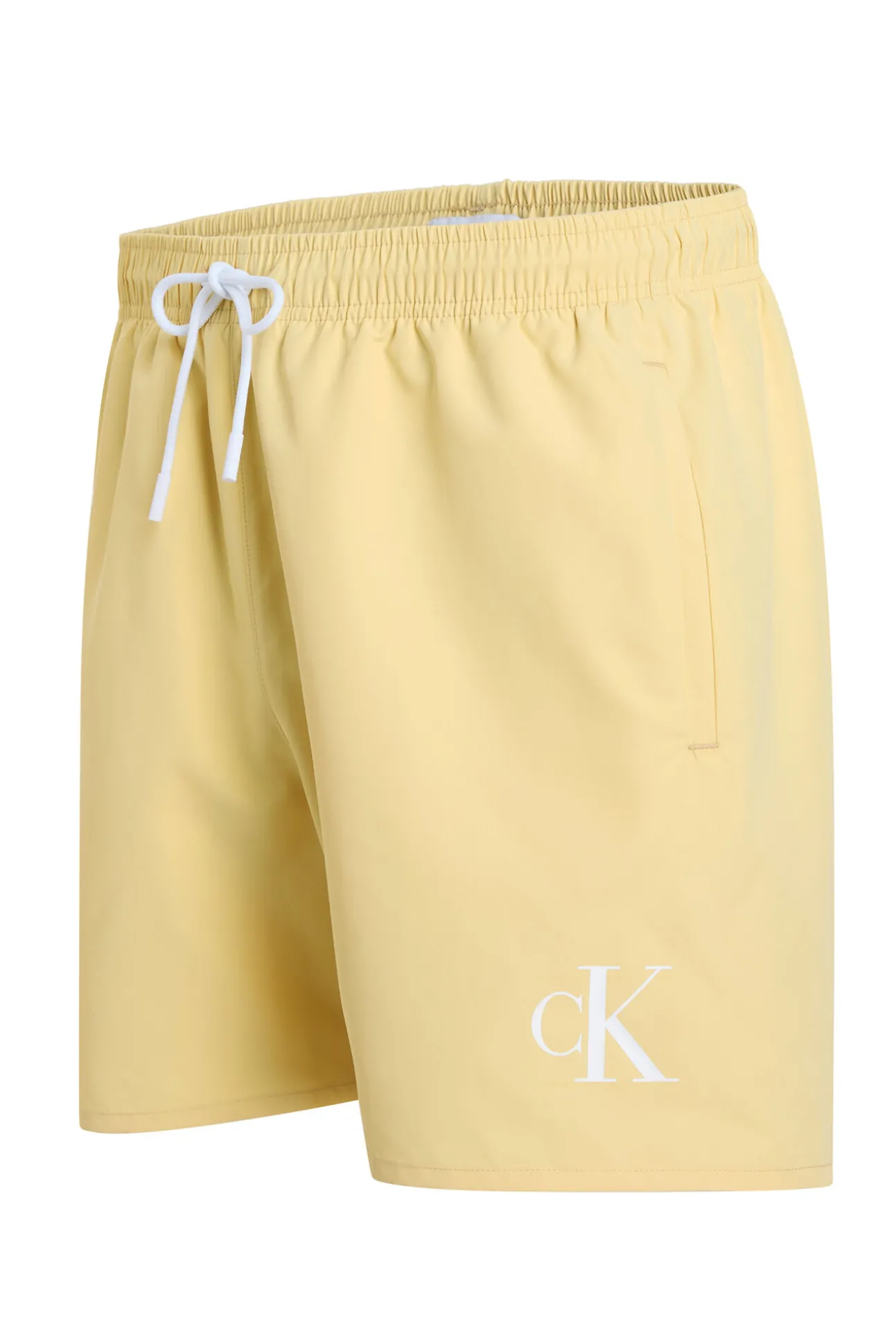 Bañador cordón logo Calvin Klein amarillo