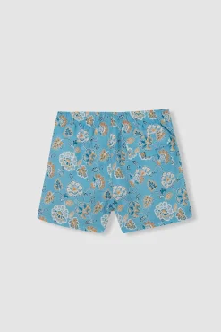 Bañador estampado flores azul claro