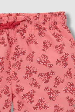 Bañador estampado langosta rosa