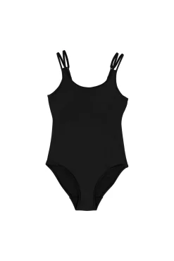 Bañador menstrual nailon reciclado negro absorción ligero moderado