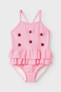 Bañador niña volante