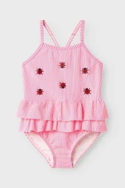 Bañador niña volante