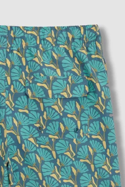 Bañador padre con flores azul