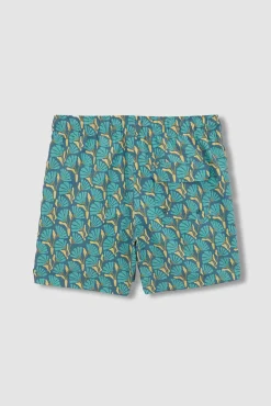 Bañador padre con flores azul