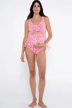 Bañador premamá de canalé estampado