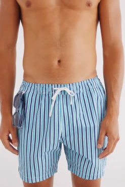Bañador seersucker estampado rayas