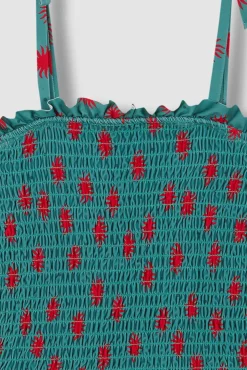 Bañador smock de soles azul claro
