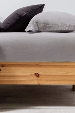 Bajera de lino algodón. Cama 150-160cm.