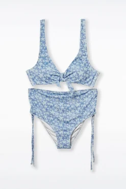Bikini premamá con estampado de lurex