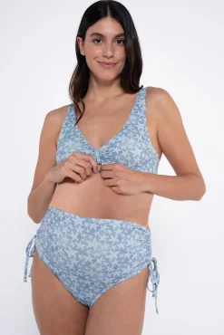 Bikini premamá con estampado de lurex