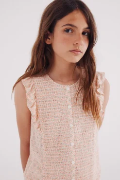 Blusa corbatera para niña