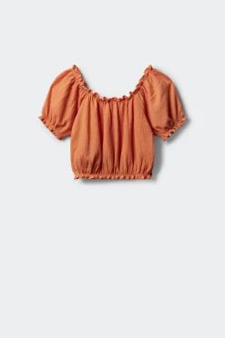 Blusa fruncida para niña