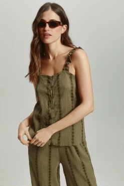 Blusa loose fit tirantes