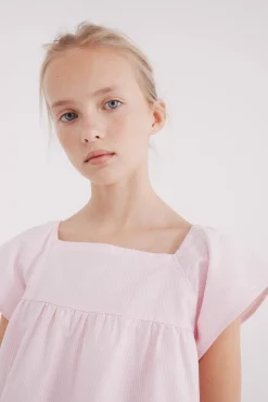 Blusa rayas oxford niña