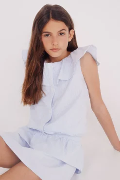 Blusa rayas oxford niña