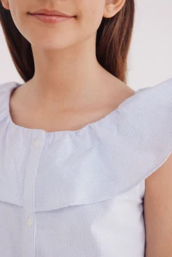 Blusa rayas oxford niña