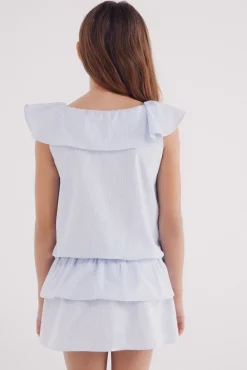 Blusa rayas oxford niña
