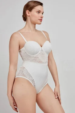 Body desmontable de encaje blanco