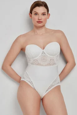 Body desmontable de encaje blanco