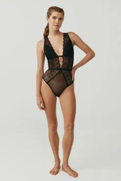 Body encaje triangular Sikkim Black