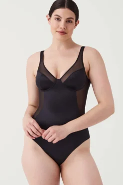 Body tanga de compresión tul y satén Shaping satin