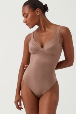 Body tanga de compresión tul y satén Shaping satin