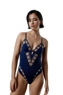 Body triangular de microfibra y encaje Eclat
