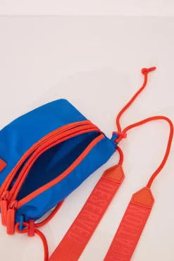 Bolso cartera nylon azul