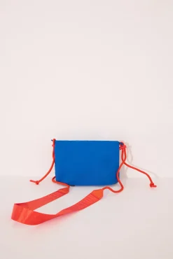 Bolso cartera nylon azul