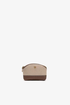 Bolso efecto lona bicolor