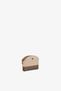 Bolso efecto lona bicolor