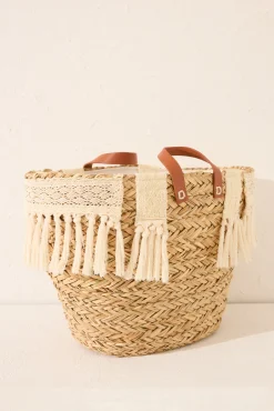 Bolso grande capazo rafia natural