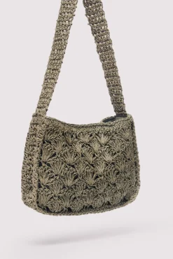 Bolso hombro rafia