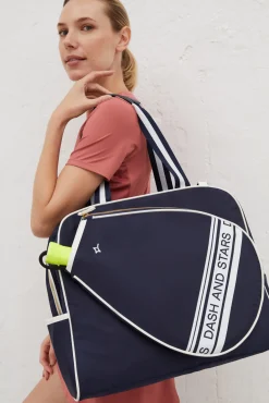 Bolso pádel efecto piel azul marino