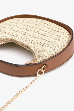 Bolso Redondo Efecto Mimbre