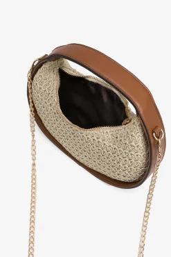 Bolso Redondo Efecto Mimbre
