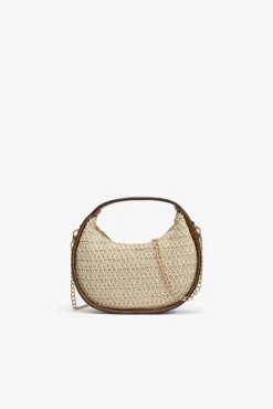 Bolso Redondo Efecto Mimbre