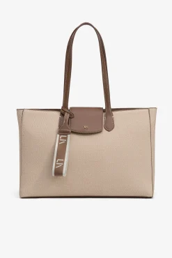 Bolso shopper efecto lona